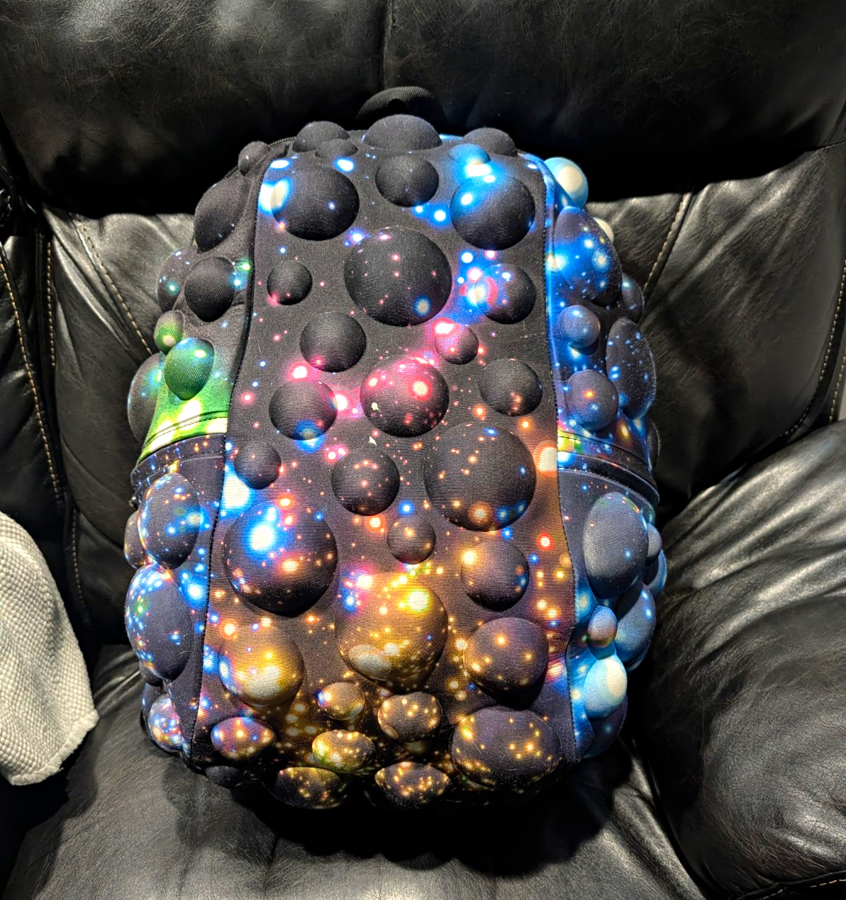 MadPax Galaxy Bubble Backpack Space Theme Black/Multicolor Medium Zip Strap