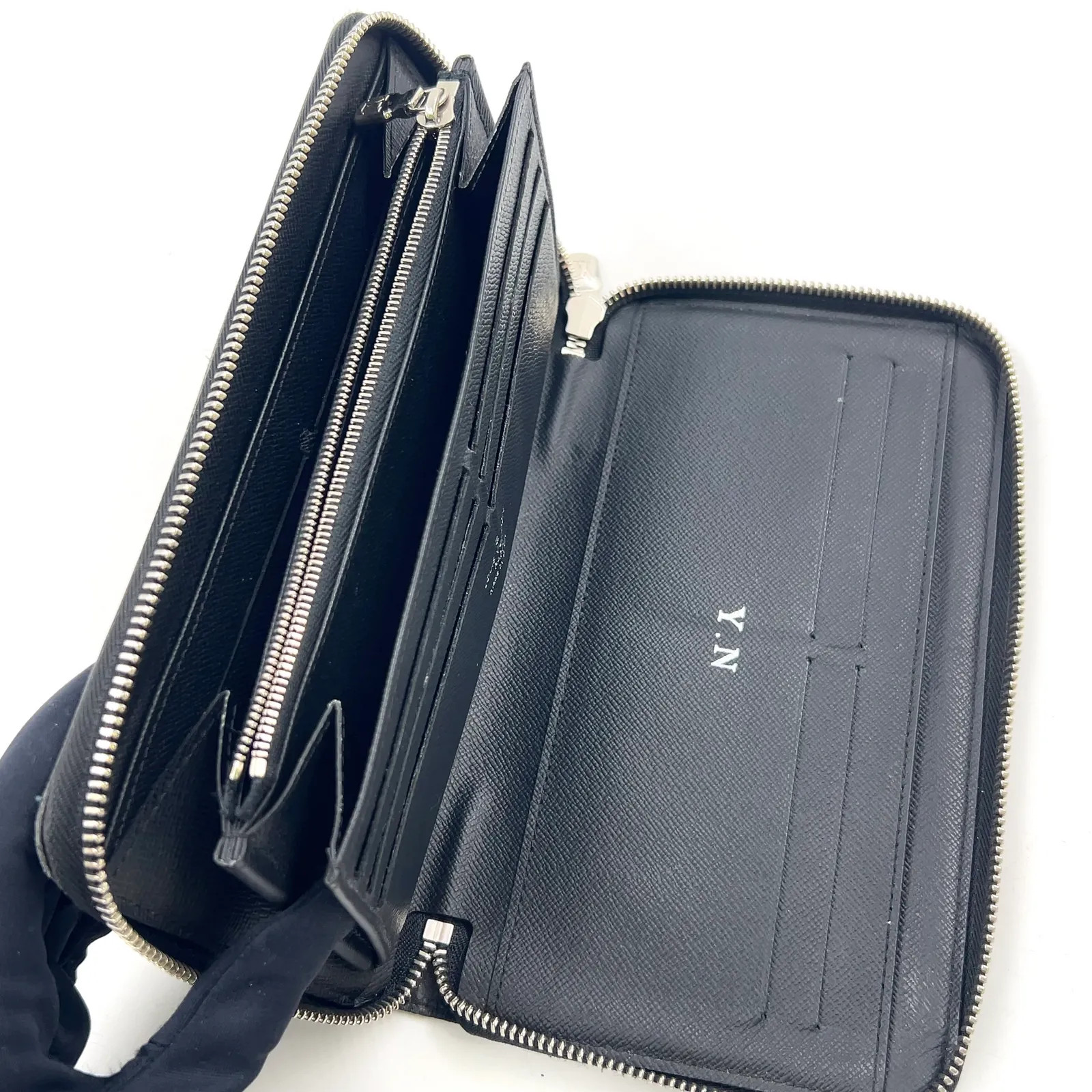 Louis Vuitton N60111 Damier Graphite Zippy Organizer NM Long Wallet Hot Stamped