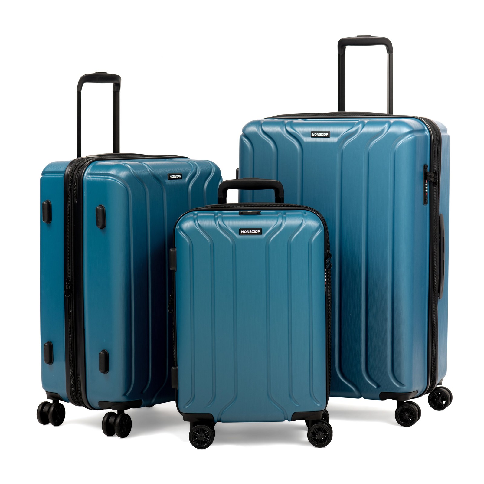 NONSTOP NEW YORK Luggage Expandable Spinner Wheels Travel Suitcase 3 Piece U18