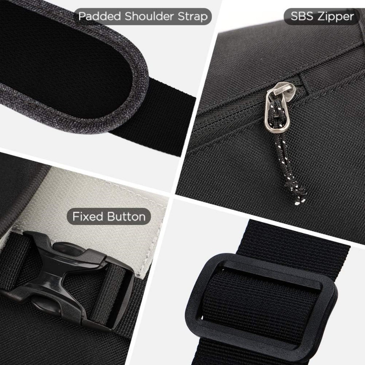 OIWAS Black Messenger Bag 17″ School Shoulder Bag Laptop Crossbody Bag Case