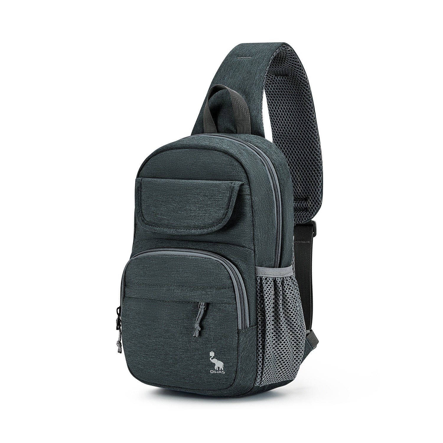 OIWAS Sling Crossbody Bag Casual Shoulder Bag Women Men’s Travel Chest Pack Gray