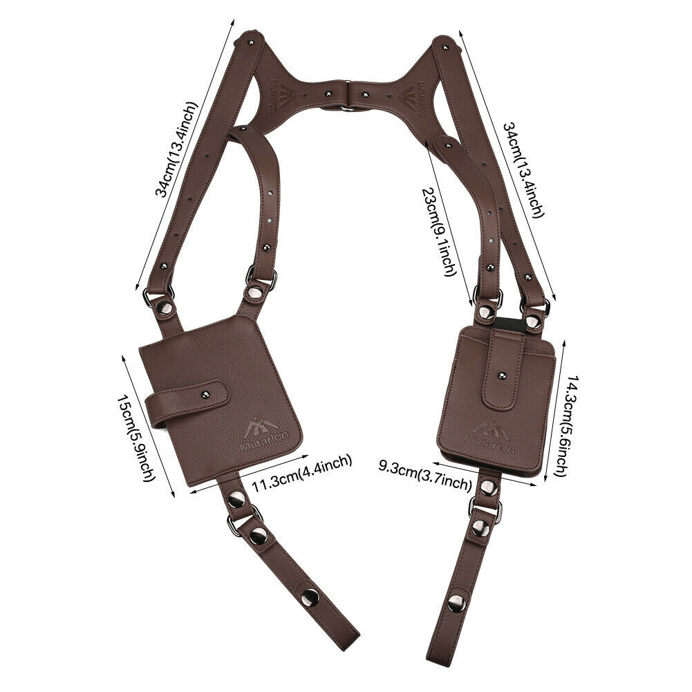 Anti-Theft Hidden Underarm Strap Wallet Double Shoulder Pouch Holster Phone Bag