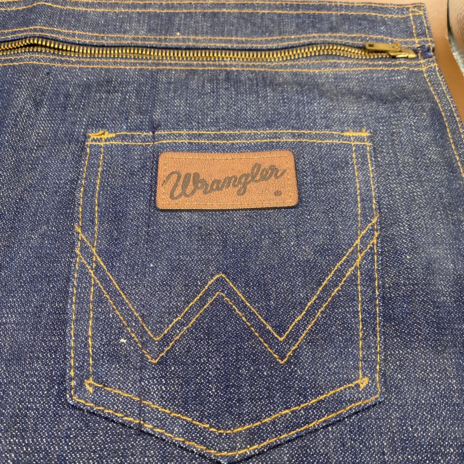 Wrangler Vintage Briefcase 1970s | Blue Denim Portfolio Travel Wallet