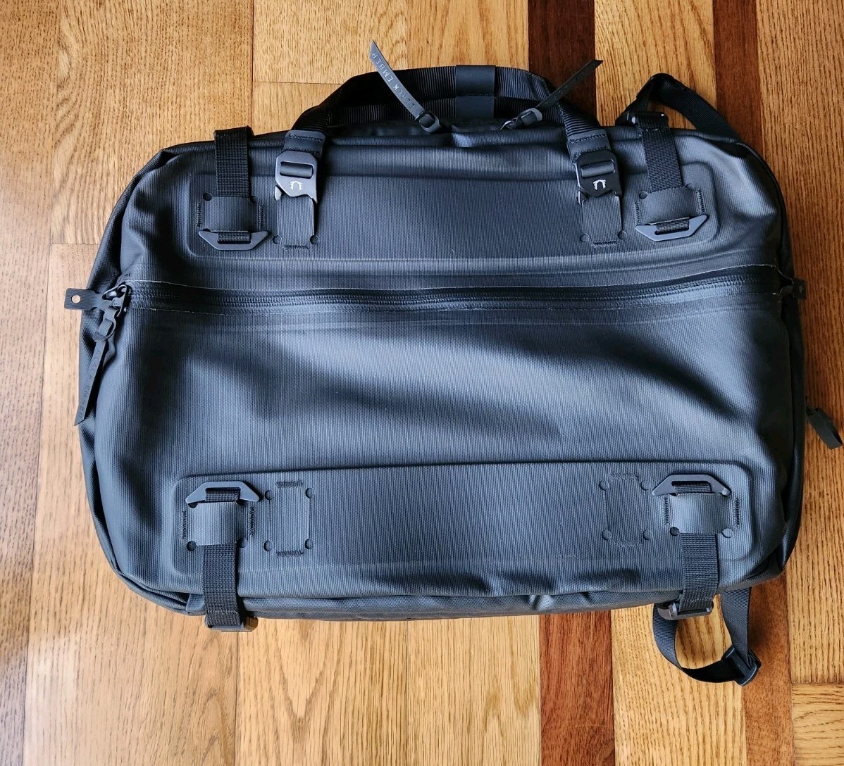 Black Ember FORGE Black Briefcase Backpack Overnight Expandable **MINT**
