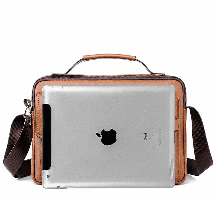 Men’s Business pu Leather Shoulder/Messenger Bag 8″ Handbag Outdoor Sport Bag G