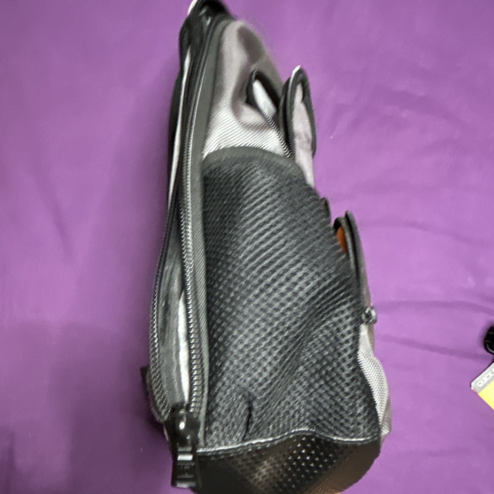 Powerbag Gray Sling Backpack Crossbody w/ Powerbank, Zip Pockets Travel