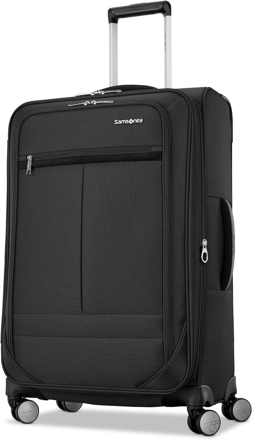 Soft-Sided 25-Inch Lightweight Medium Checked Expandable Element Suitcase: Durab