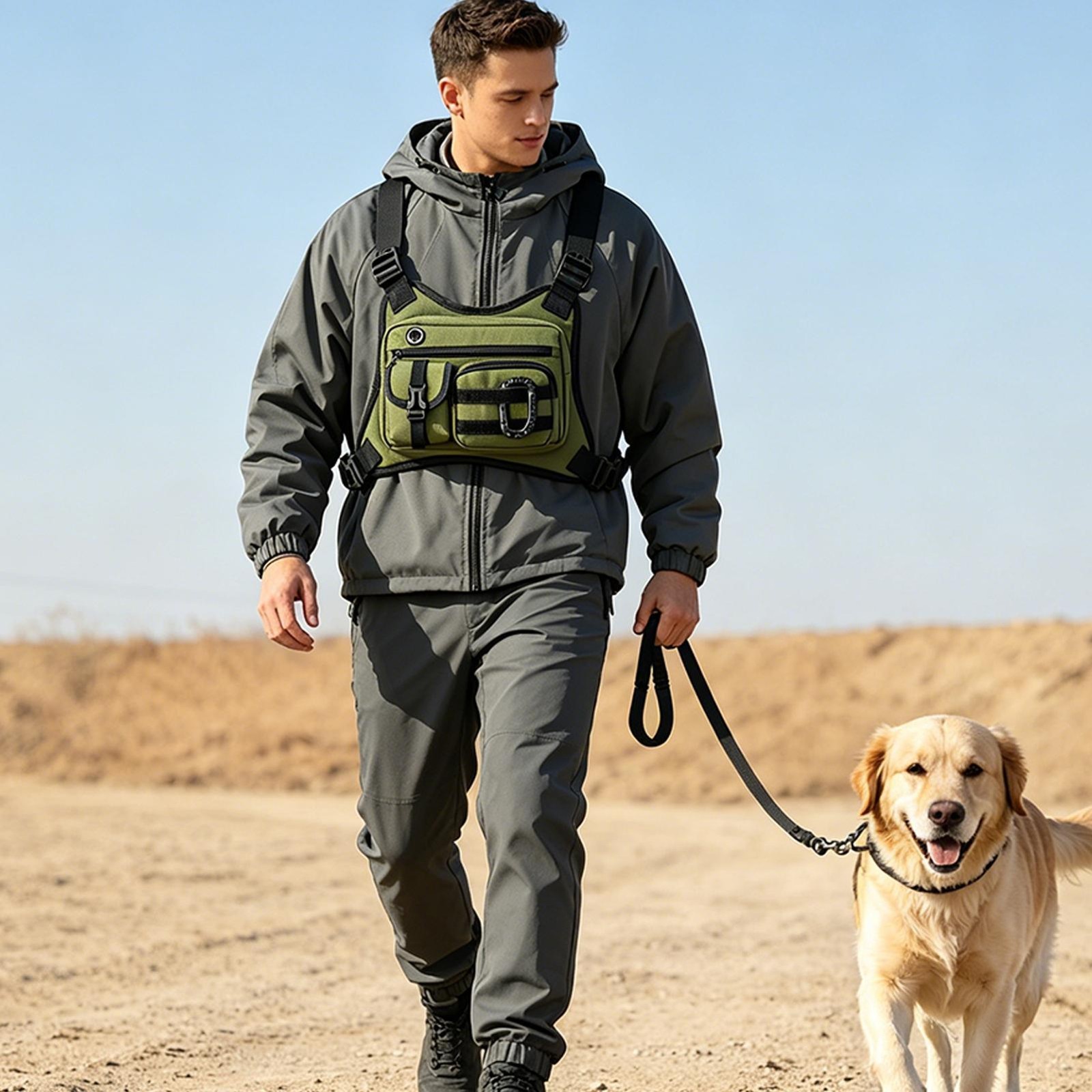 Outdoor Travel Adjustable Chest Pack Sports Running Vest Bag New