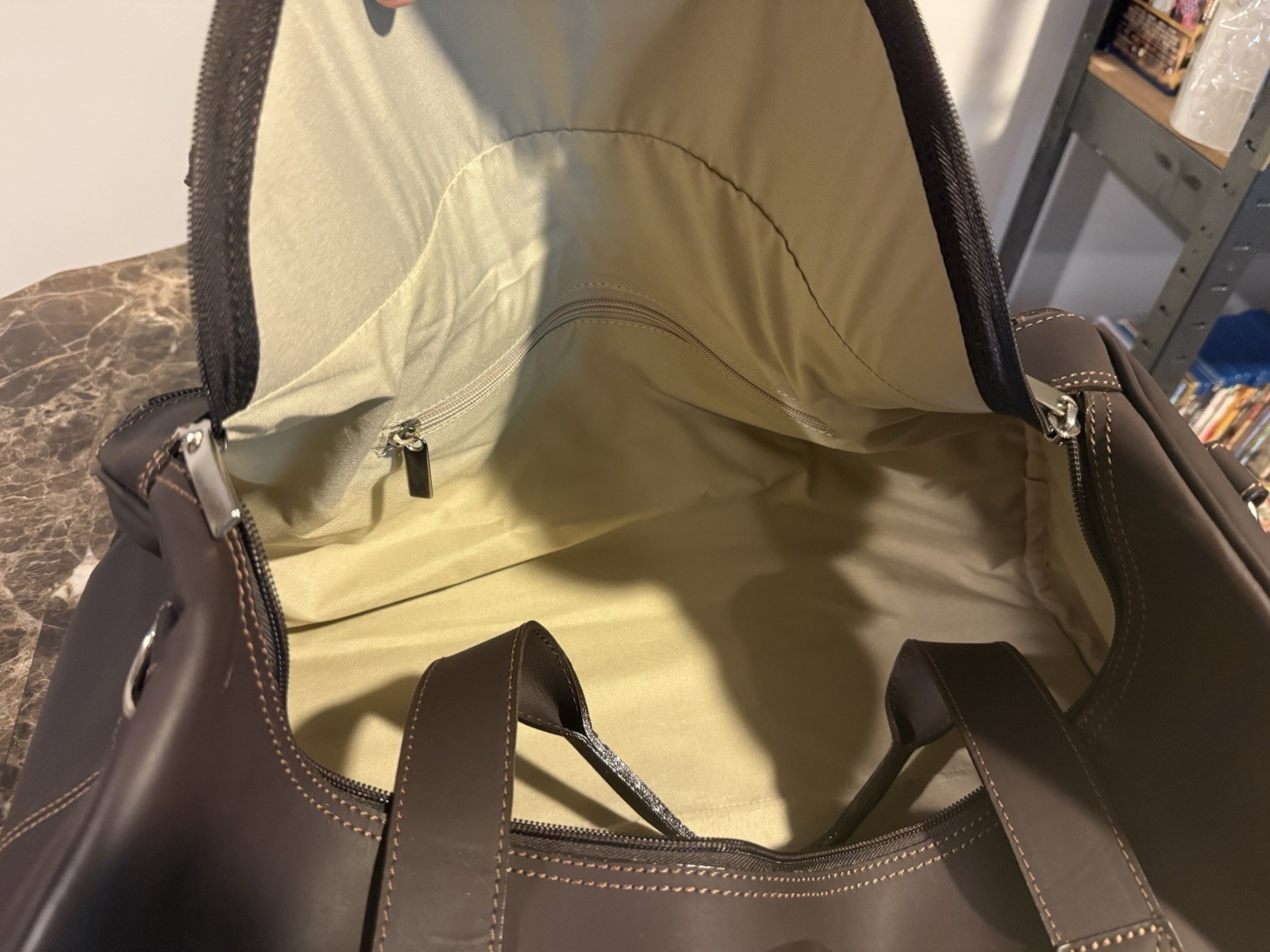 Rare Tesla Leather Weekender Bag From Referral Program – Matte Brown Leather