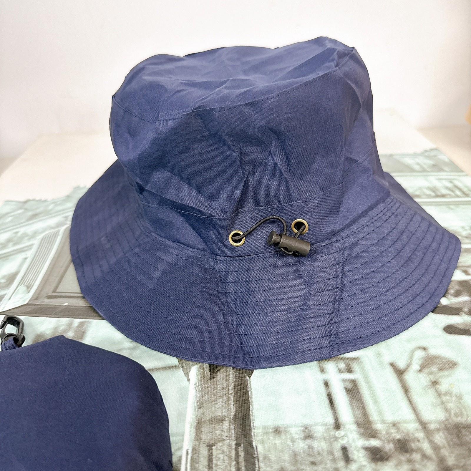 Foldable Outdoor Set UPF50+ Bucket Hat + Waterproof Backpack Unisex Travel Kit