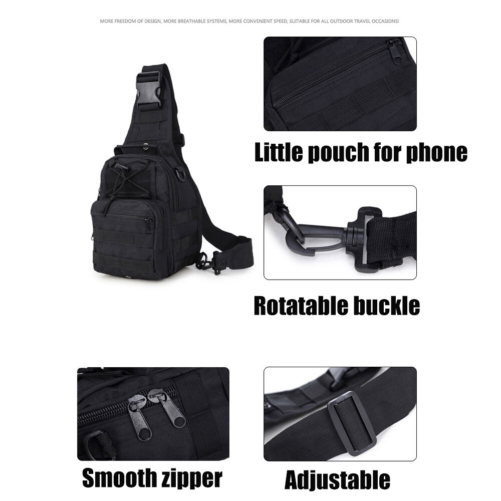 Men’s Sling Crossbody Bag Waterproof Chest Shoulder Backpack Bag Tactical Bag