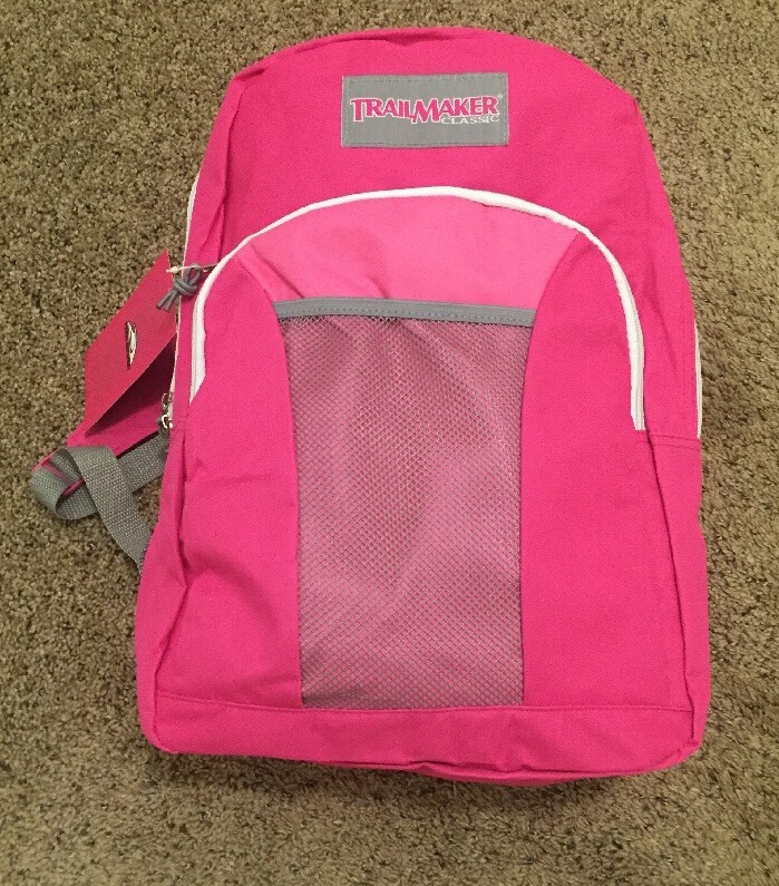 Trailmaker Classic 17 Inch Backpack Pink New with Tag
