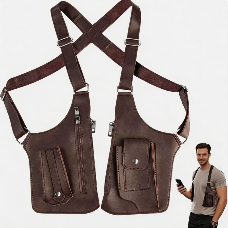 Adjustable Anti-Theft Underarm Shoulder Bag PU Leather Wallet Holster Bag US