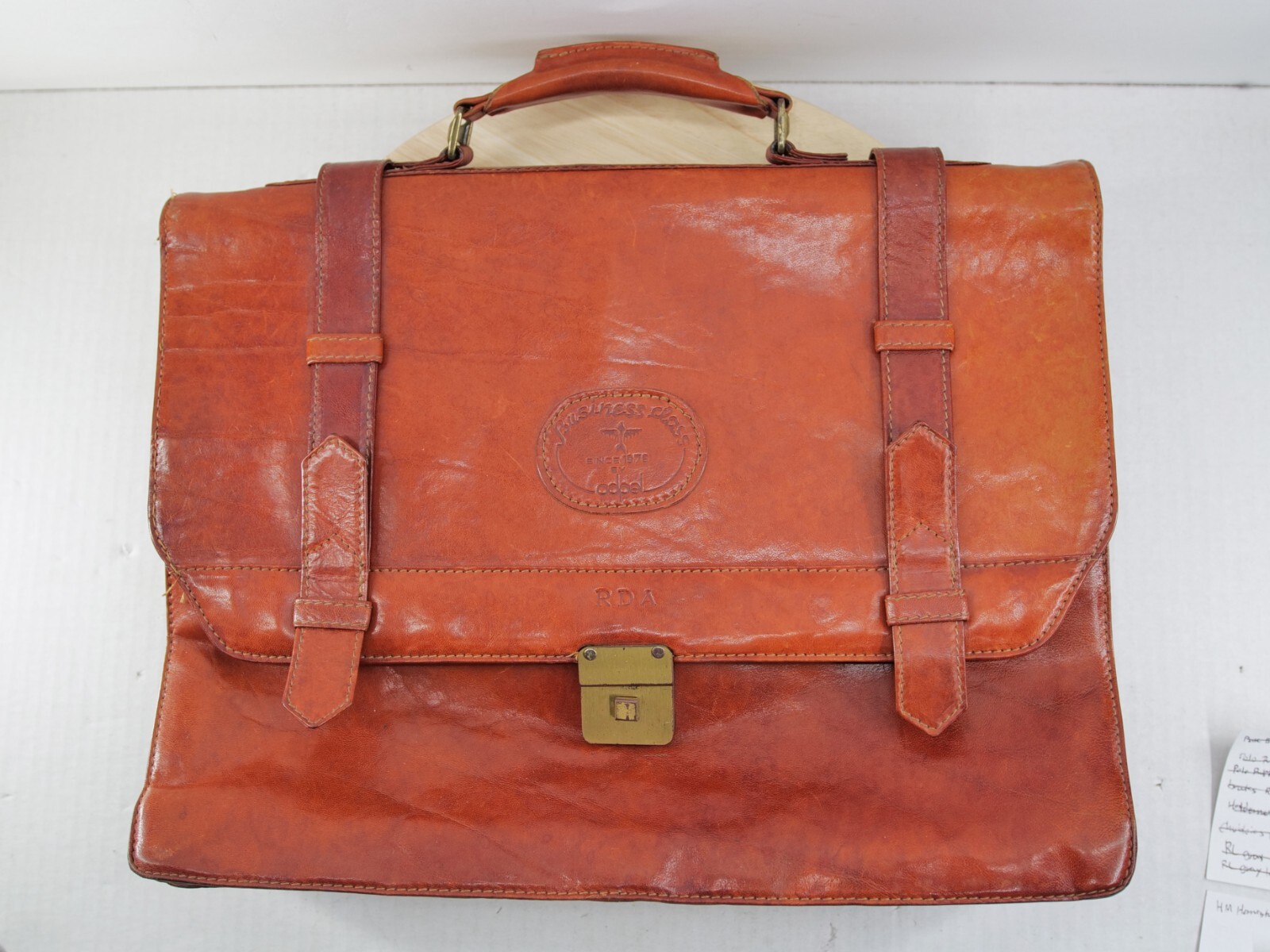 Vintage Adpel Italian Leather Briefcase Messenger Laptop Bag