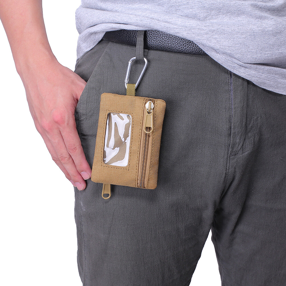 Tactical Wallet Molle Pouch Portable Key Card Case Outdoor Sports Coin Purse Bag