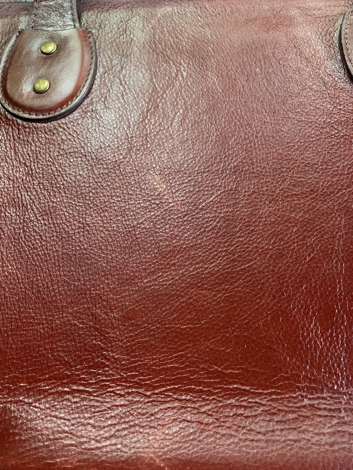 Claire Chase Authentic Fine Leather Bag Tote Made in Colombia Burgundy 14 X 11