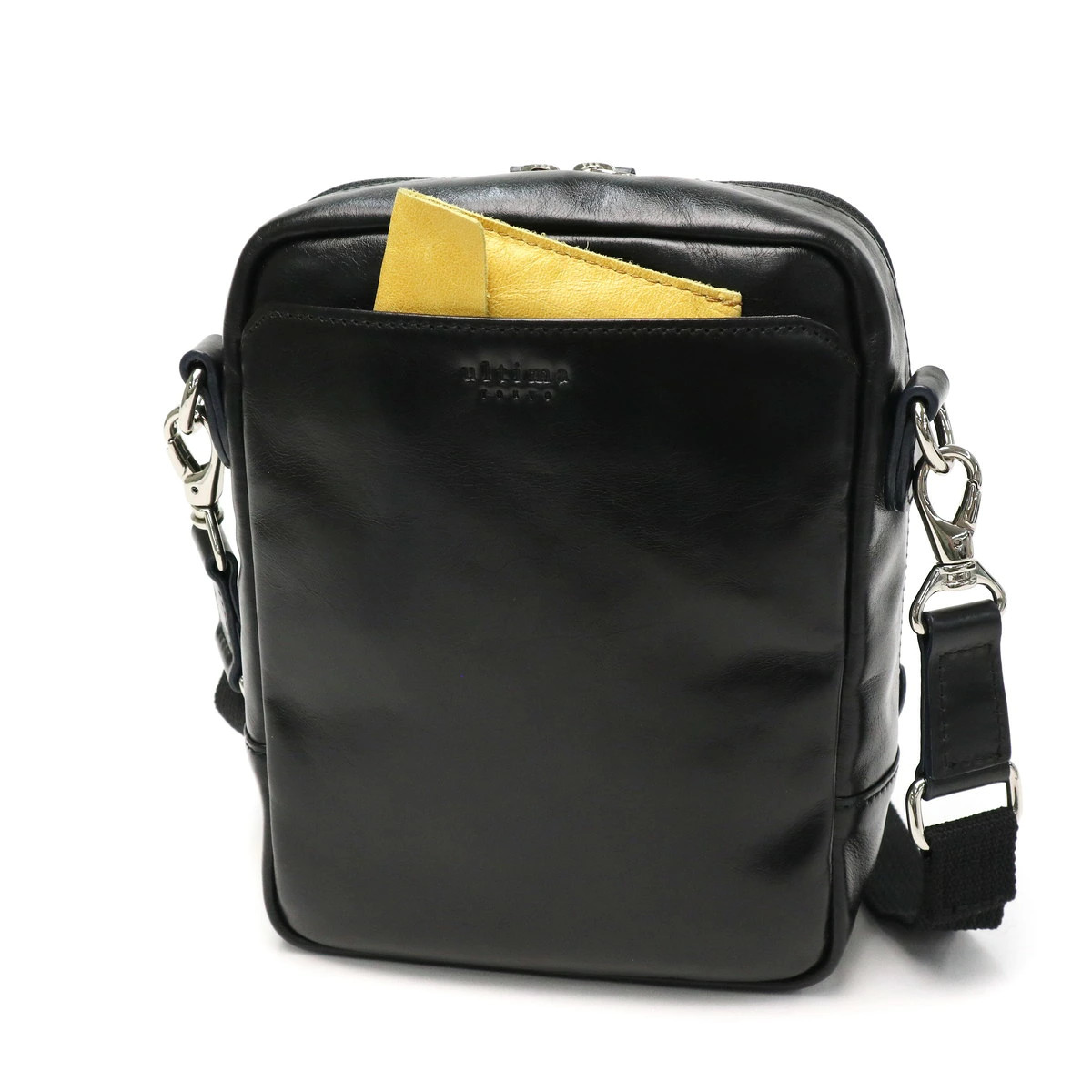 Ultima Tokyo Shoulder Bag, Libero Leather Bag 2-Way Shoulder Black or Brown