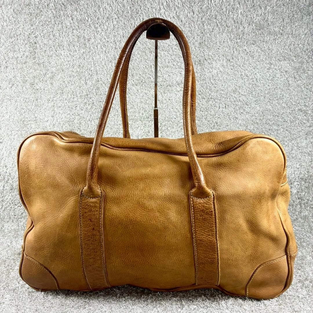 Paul Smith Vintage All Leather Boston Bag Brown Leather Tote 32cm x 50cm