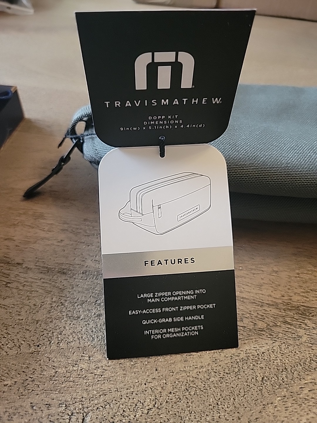 Travis Mathew Dopp Kit Travel Pouch Bag New Dark Olive