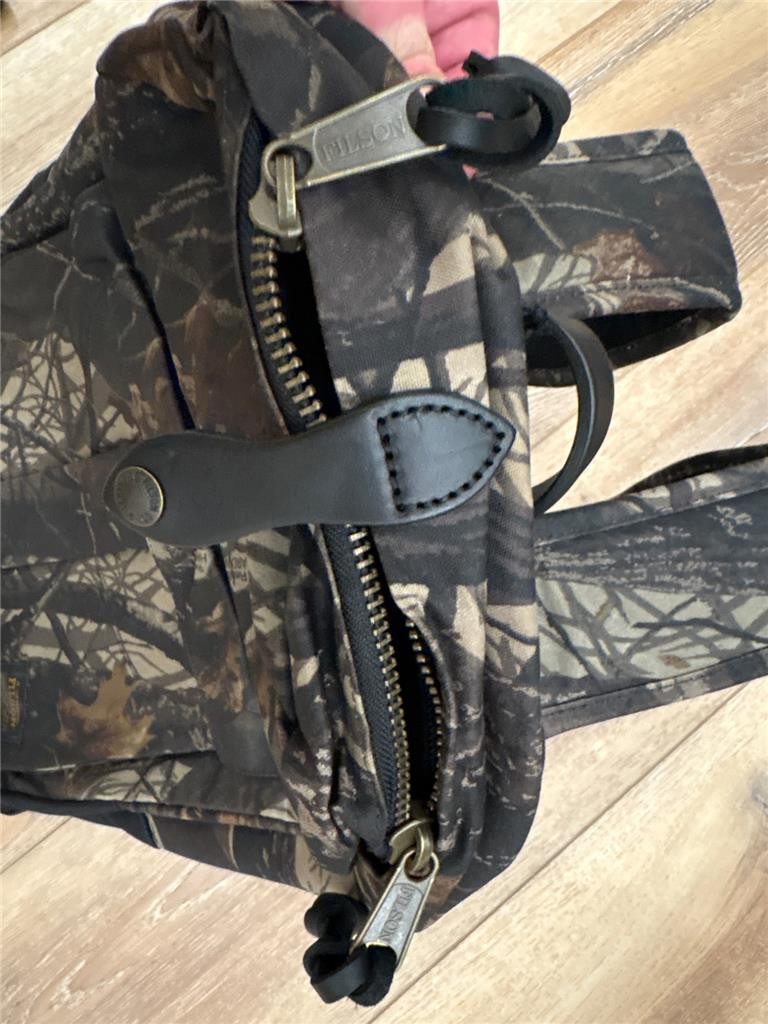Filson Journeyman Backpack Canvas Tin Cloth and Leather Realtree Hardwoods Camo