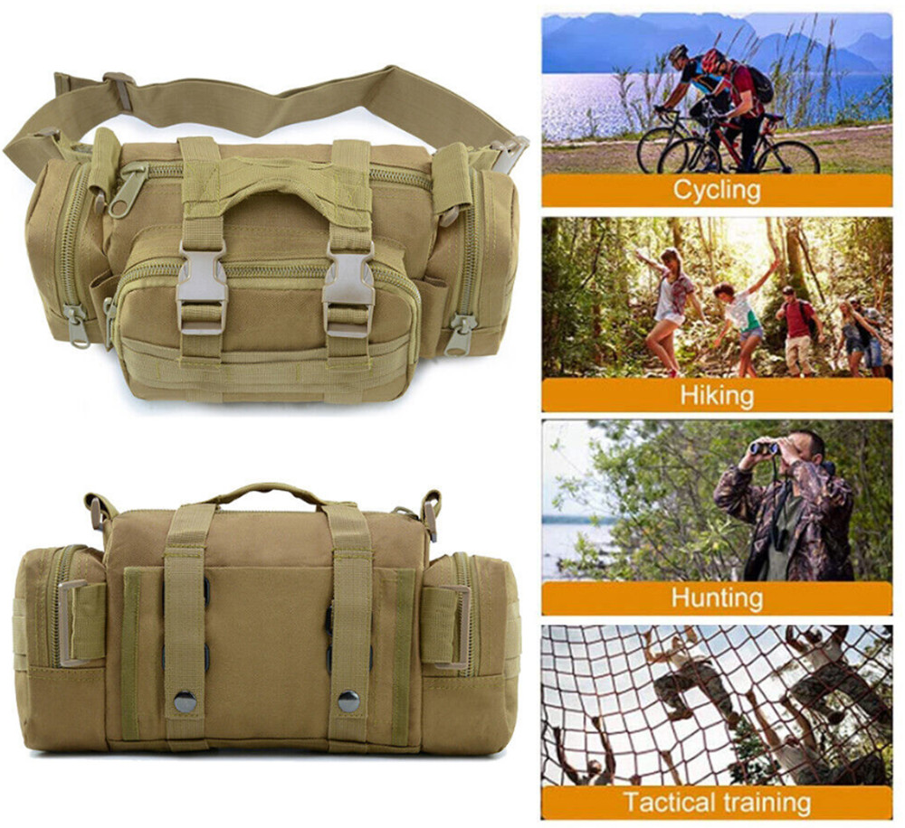 Outdoor Military Tactical Backpack Waist Pack Bag Molle Camping Hiking Pouch