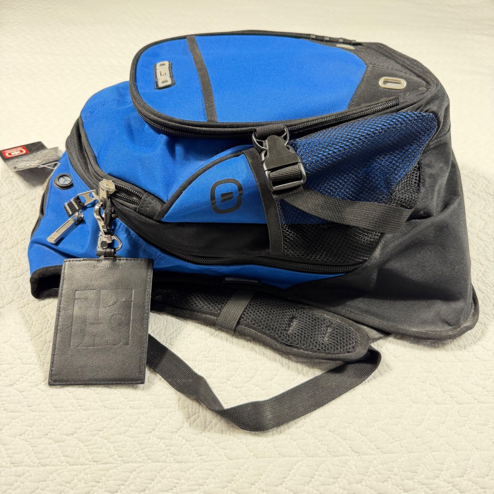Ogio Street Tech Specs Unisex Backpack Laptop Sleeve Audio Pocket Blue NWT