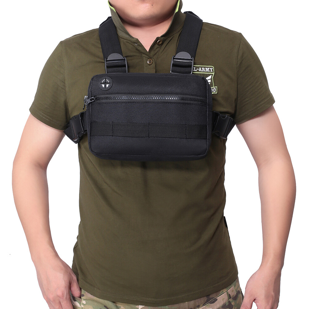 Multi-function Chest Pack Men Chest Bag Outdoor Cycling Hiking Running Vest Bag