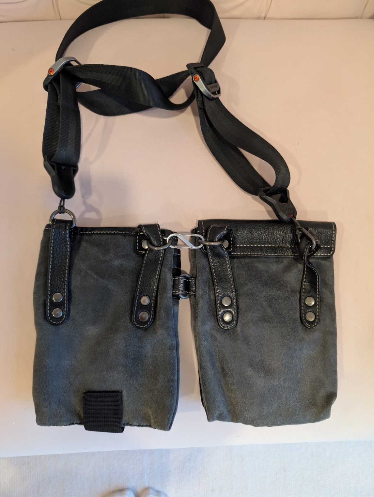 Men’s black Soft Leather Shoulder Holster Steampunk Gothic Festival