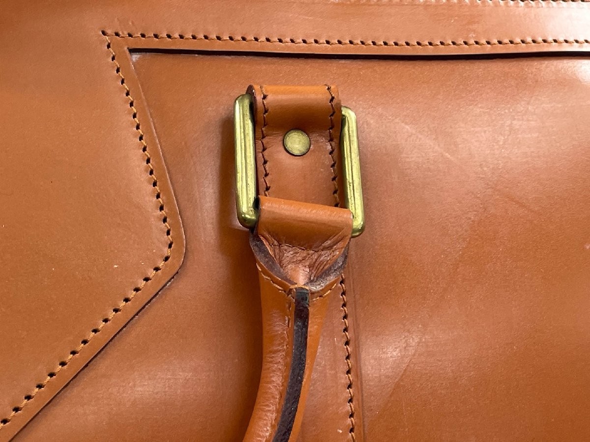 Swaine Adeney Brigg Bridle Leather Boston Travel Bag H36×W50×D22cm Unused
