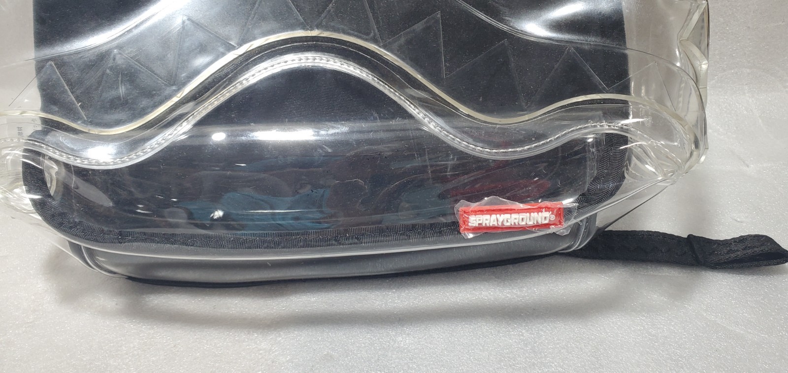 Sprayground Clear Shark Central Backpack Transparent Bookbag Large School Bag !!
