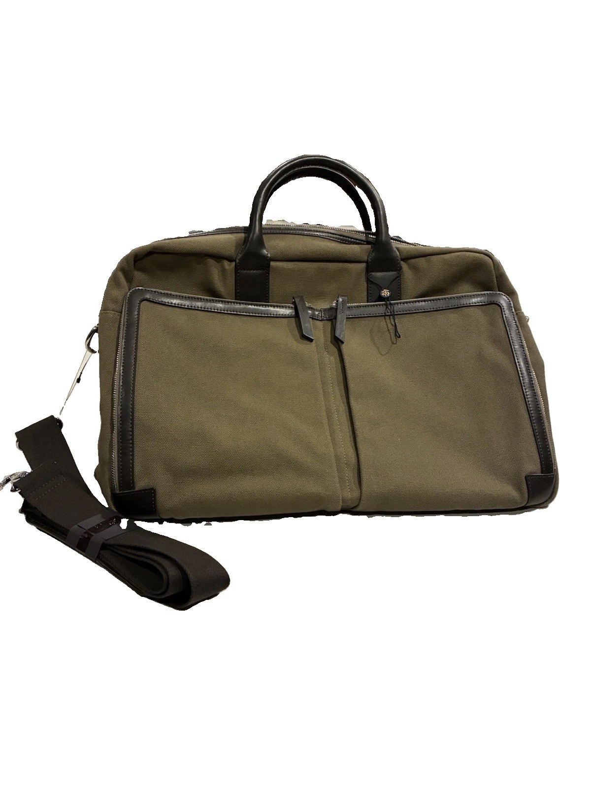New – Messenger Bag Briefcase – Canvas and Leather- Shoulder Bag for Men