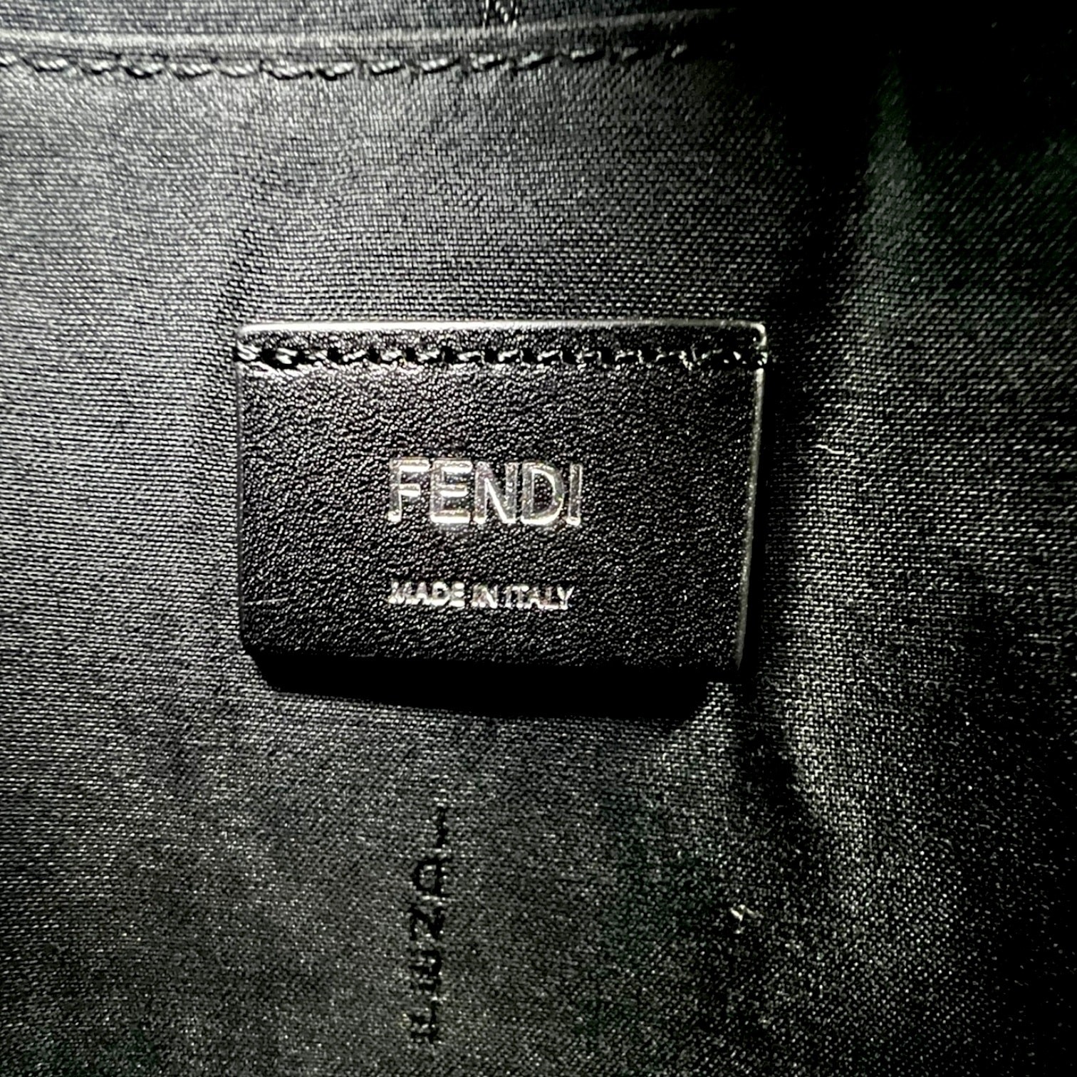 Fendi Diagonal Wrist Clutch Brown FF Zucca Logo Black Trim Luxury $1,250
