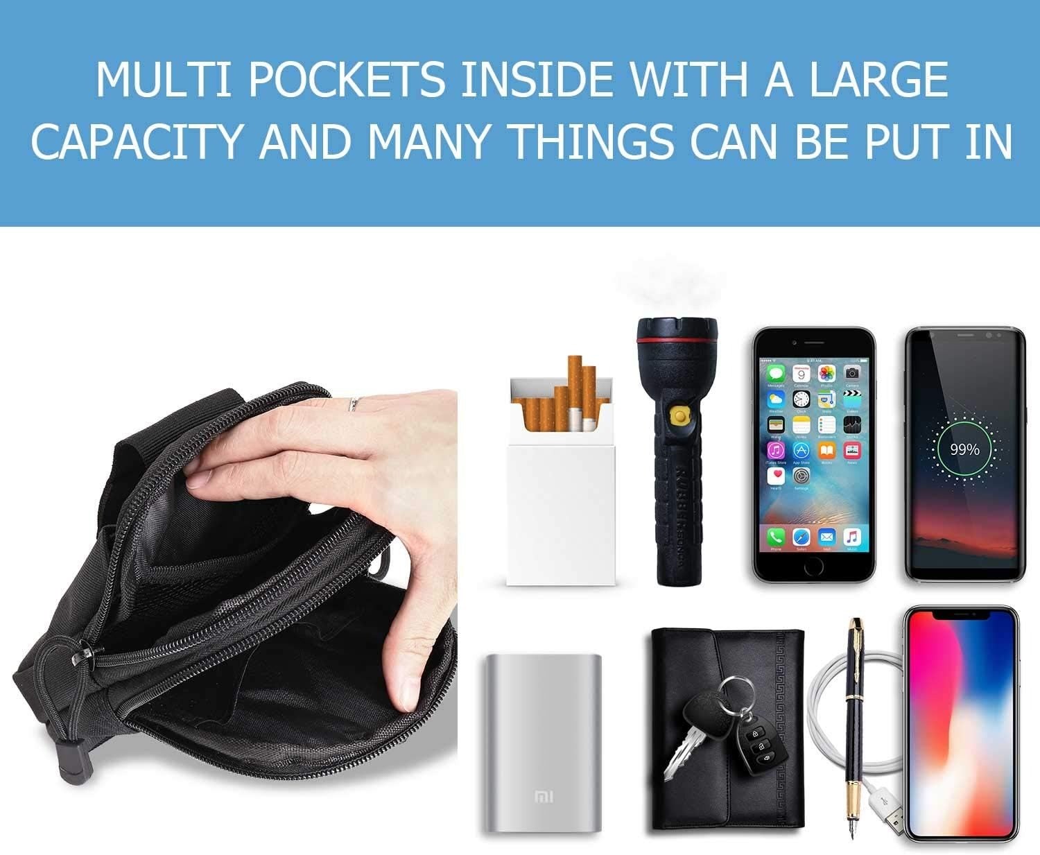 Tactical Molle Waist Bag Compact Utility Phone Pouch Holder for Smartphone Tools