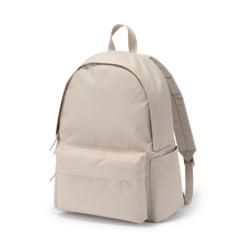 MUJI Water-Repellent Backpack Charcoal Gray/Black/Light Beige/Light Green NWT