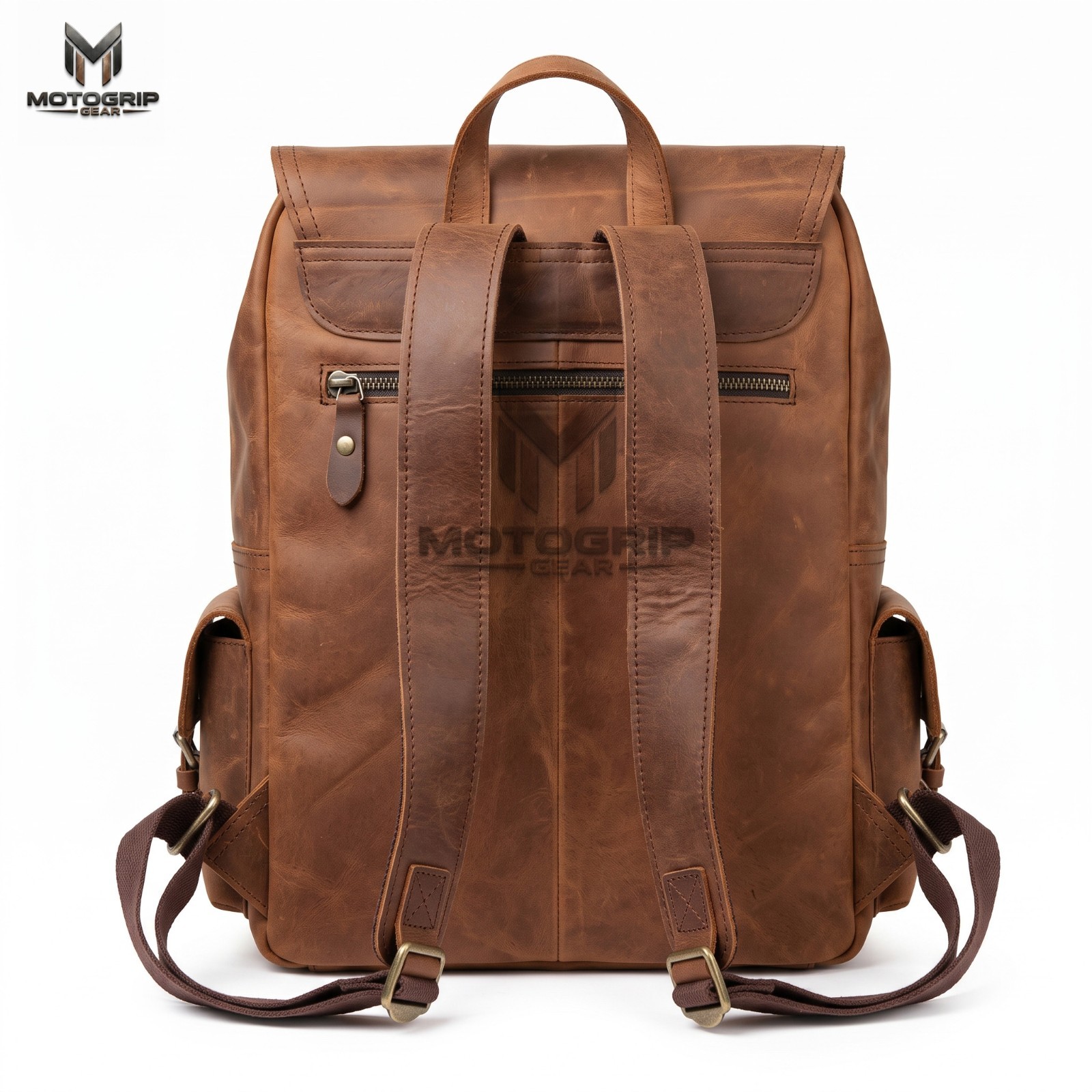 Vintage Leather Laptop Backpack Men’s Travel Rucksack College School Hiking Bag
