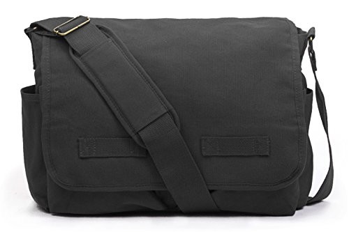Sweetbriar Classic Vintage Messenger Bag – Original Heavyweight Large Black