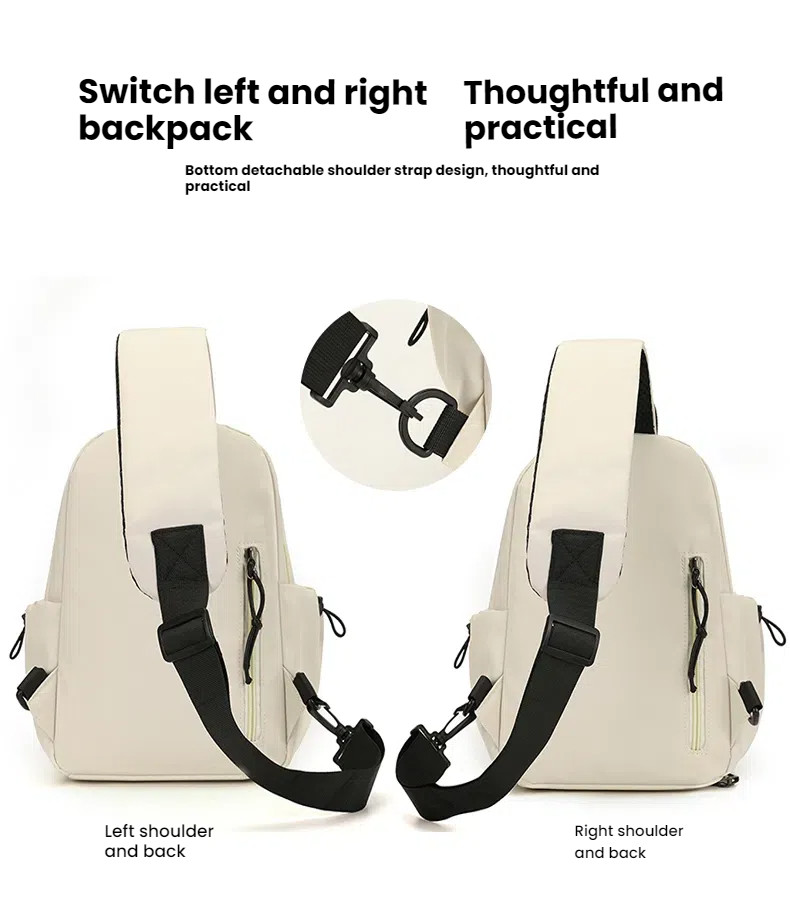 Mens Casual Single Shoulder Trendy Chest Bag Outdoor Sports Lightweight Backpack