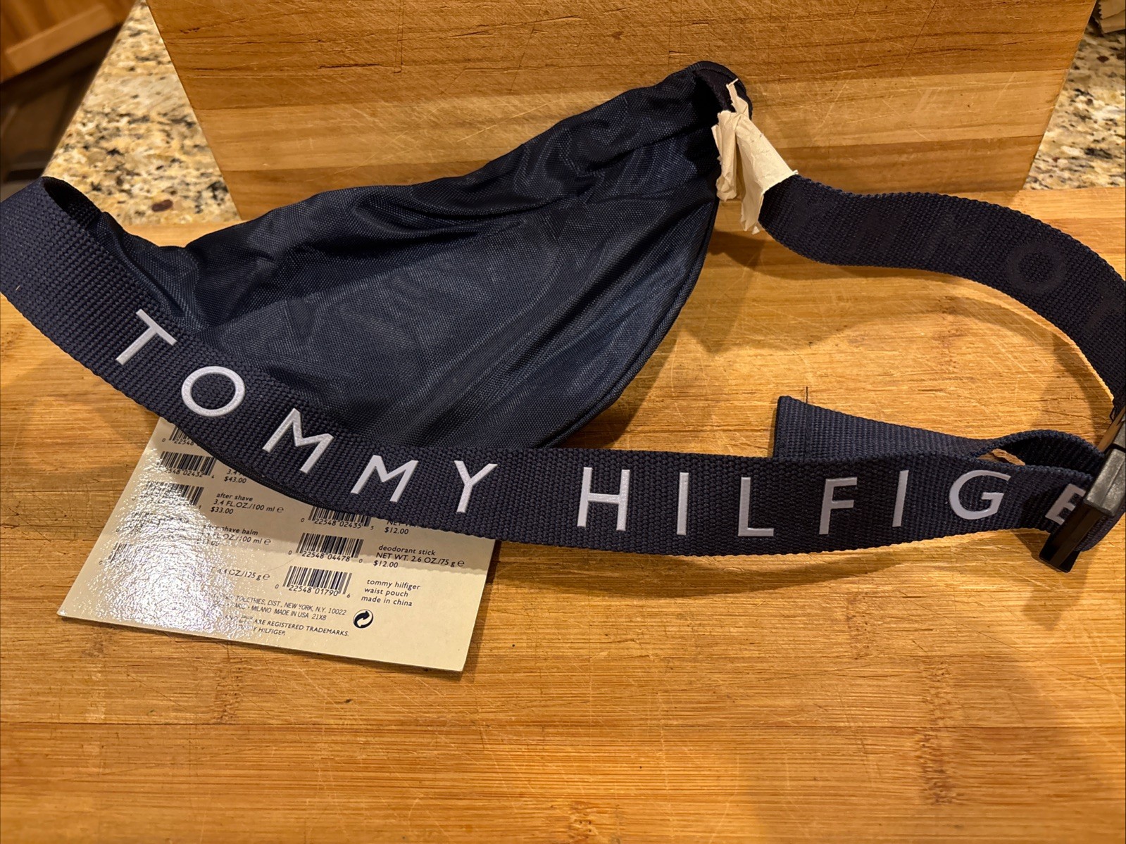 Vintage Tommy Hilfiger Fanny Pack Bum Bag Navy Travel Rare 90’s Brand New NOS