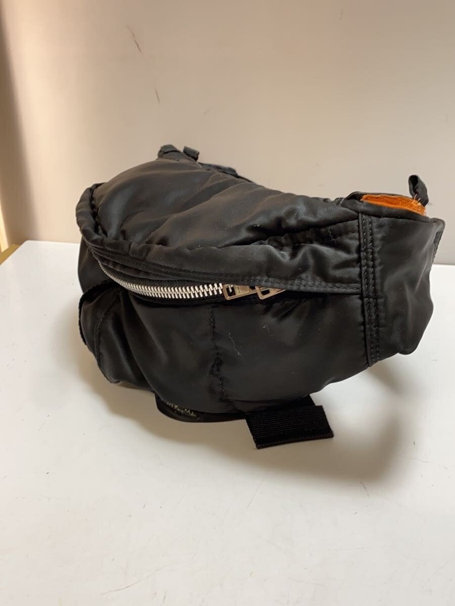 Authentic Porter Nylon Waist Bag Black 16cm Height Unisex Slim Travel Accessory