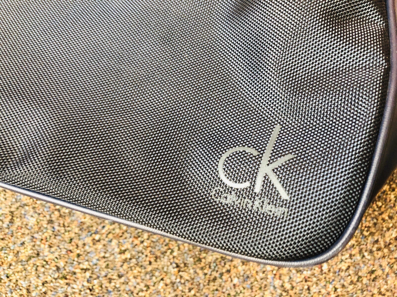 CALVIN KLEIN Cotton Nylon Duffle Gym Bag BLACK Grey TT20