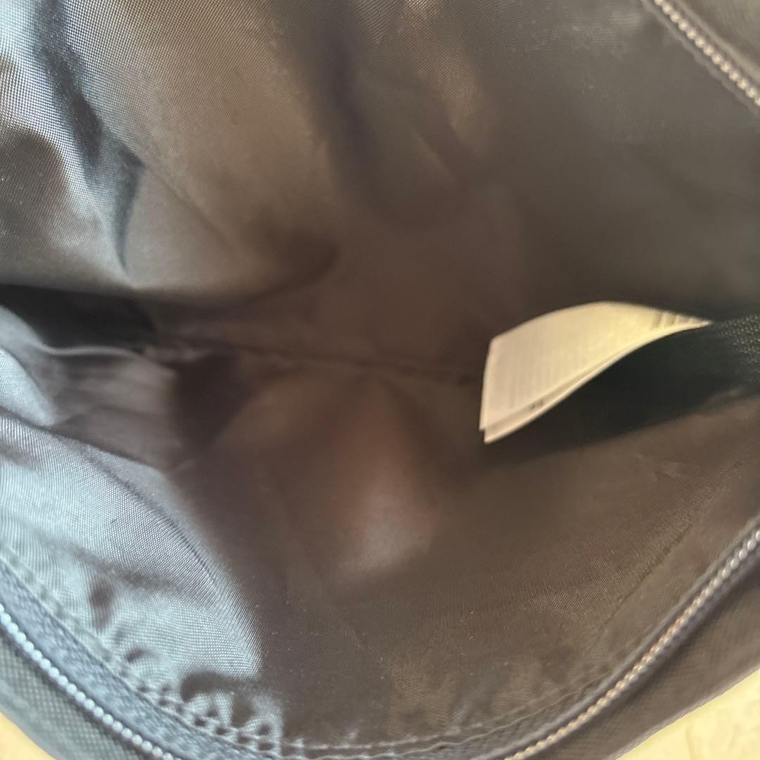 MUJI Bag Black Leather Solid Shoulder Mens Japan Used
