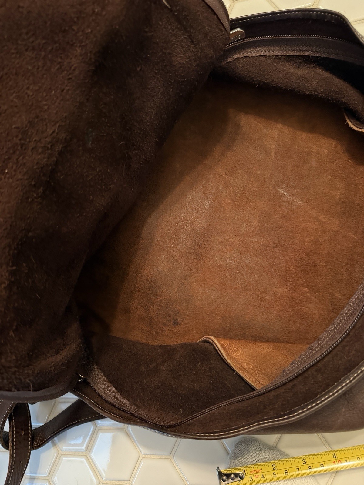 Roots Canada Vintage Brown Leather Backpack with Front Pocket Tribe Y2K