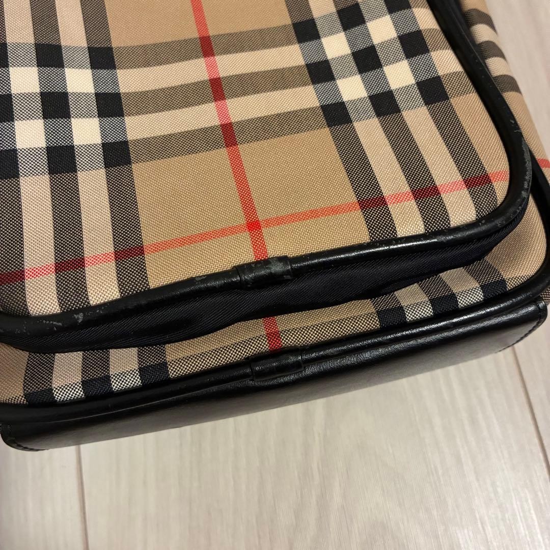 Authentic Burberry London Check Shoulder Bag 22cm x 17cm x 6cm Red Lining Damage