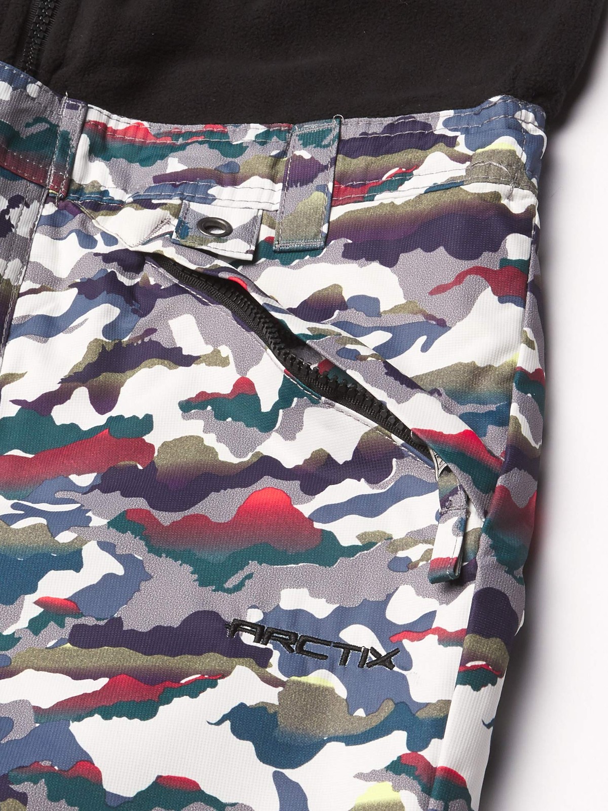 Arctix Kids Infinity Bib Overalls White Multi Camo Large U1