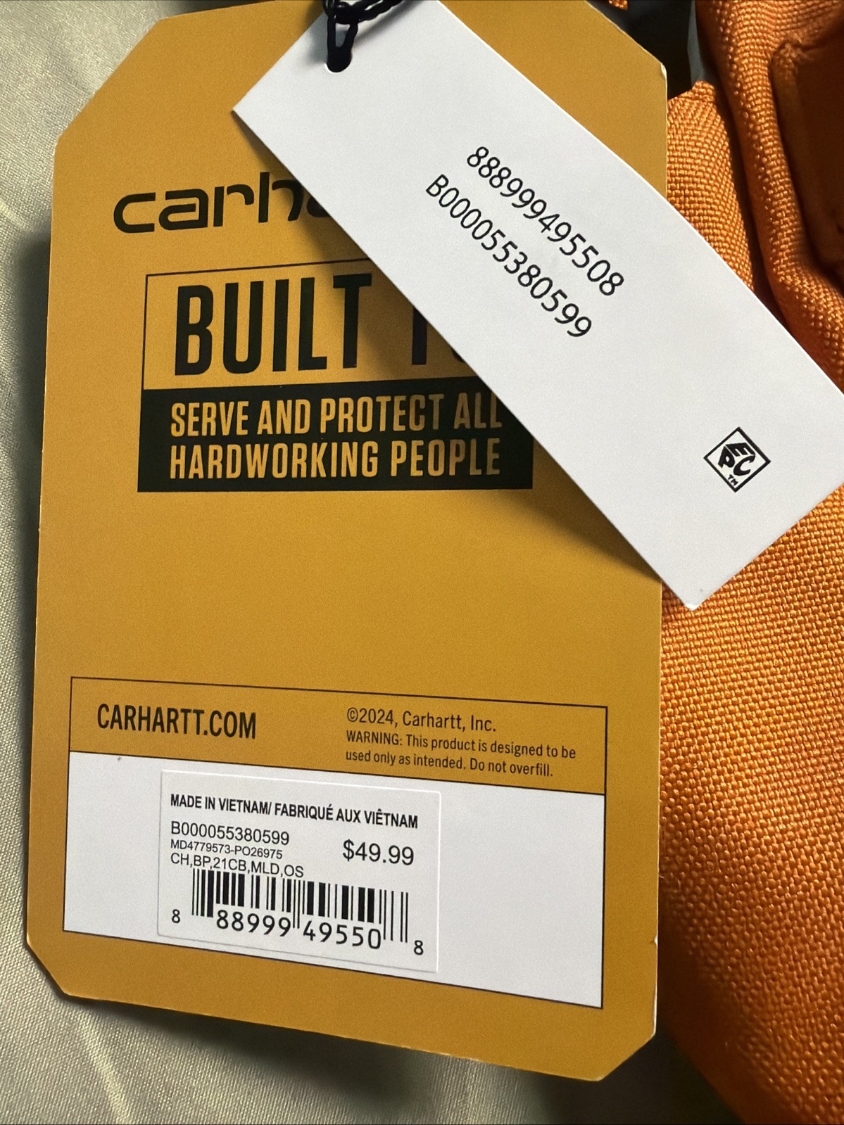 Carhartt 21L Classic Laptop Backpack – Sunstone – NWT – $49