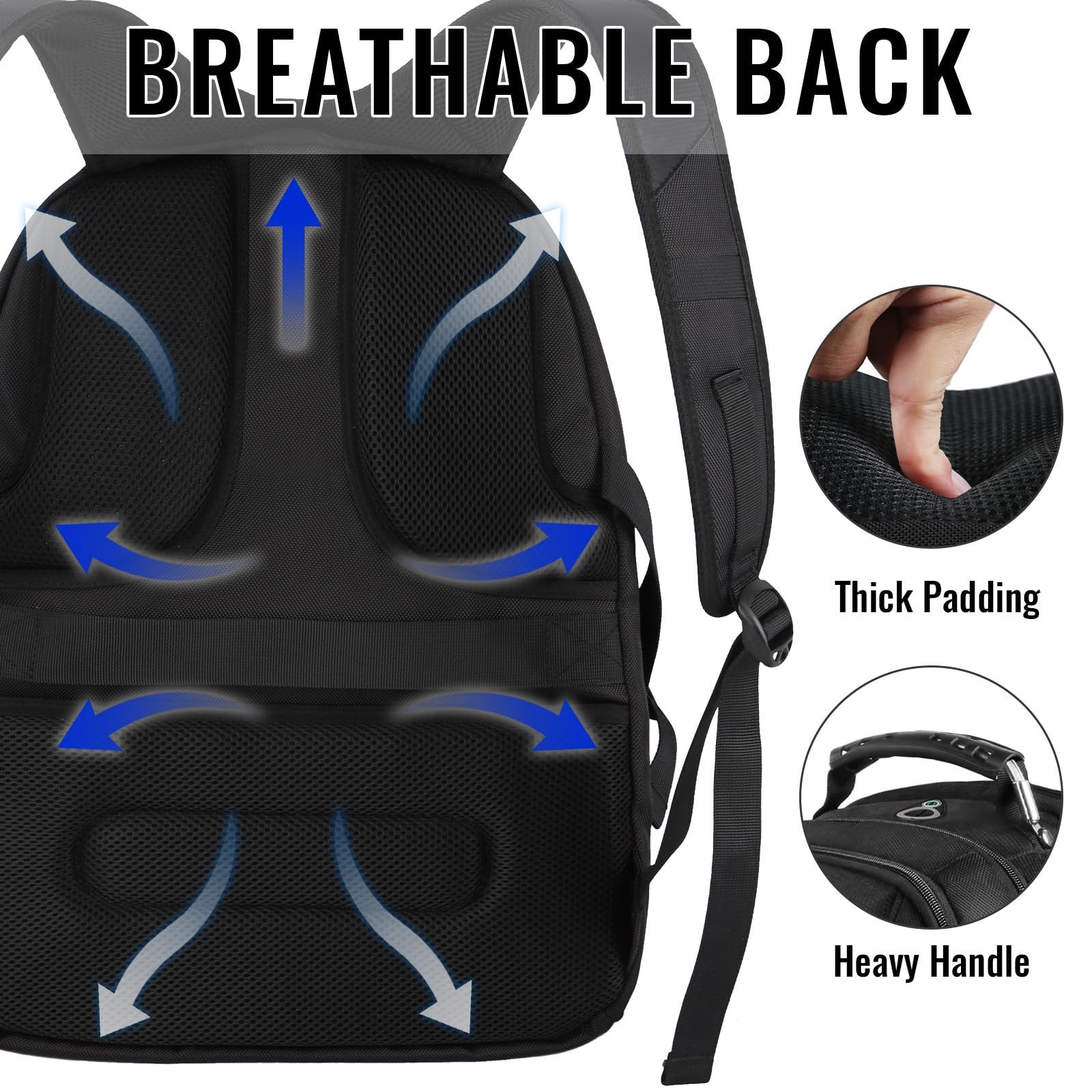 Large Laptop Backpack for Men, Heavy Duty Travel Backpack Carry On Flight App…