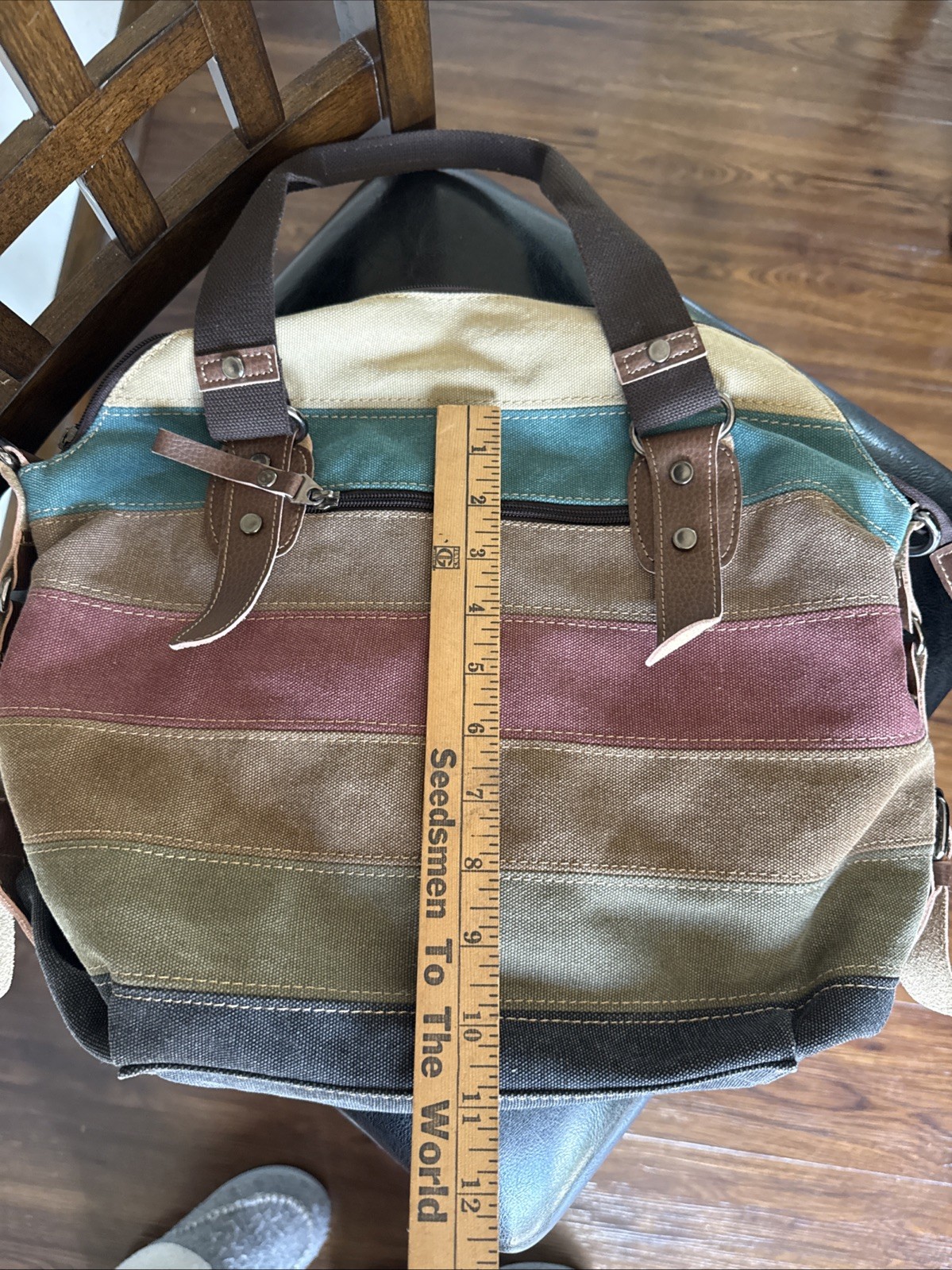 Canvas Natural Material Retro Messenger Tablet Travel Bag Manjianghong Unisex