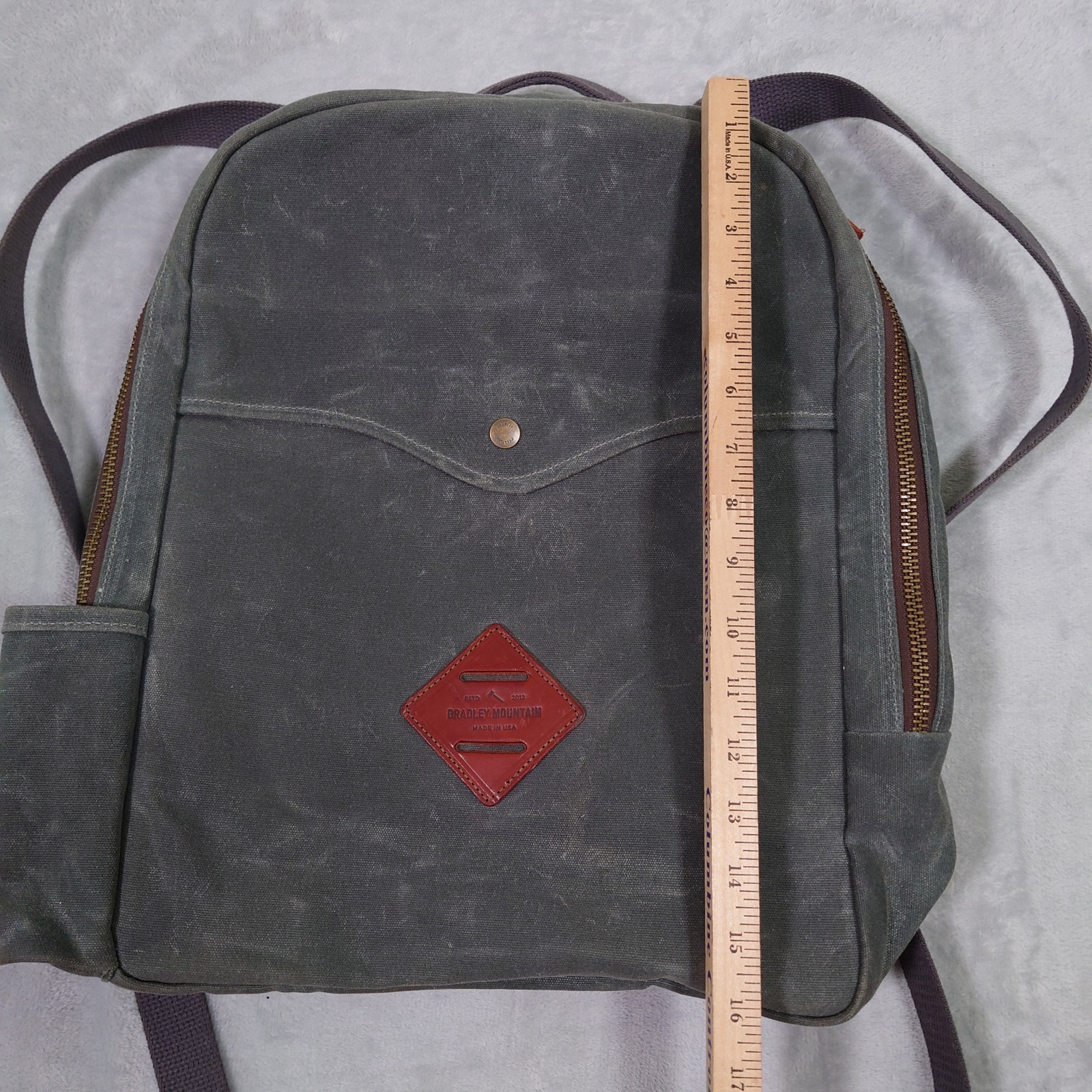 Bradley Mountain Highland Pack Waxed Canvas Snap Hiking Travel Backpack