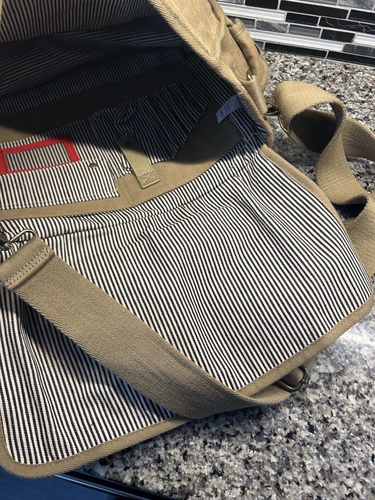 A. Kurtz Messenger BagLarge Khaki Tan Canvas Crossbody Field Standard Issue