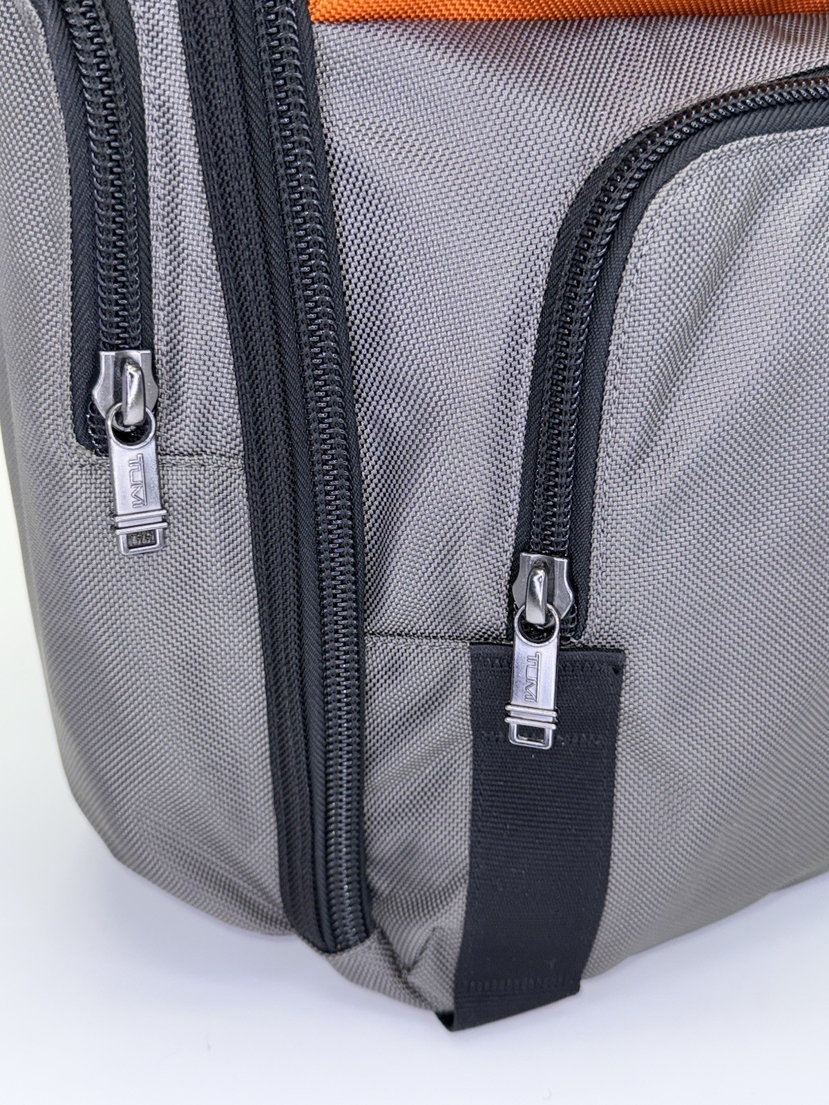 TUMI Alpha Bravo Knox Backpack Orange Gray Ballistic Nylon Laptop Bag MSRP $625